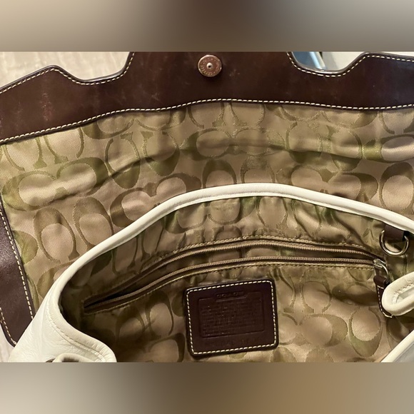 Vintage Coach 9636 Leather Soho Hamptons Satchel brown trim, buckles, tag - Picture 12 of 15